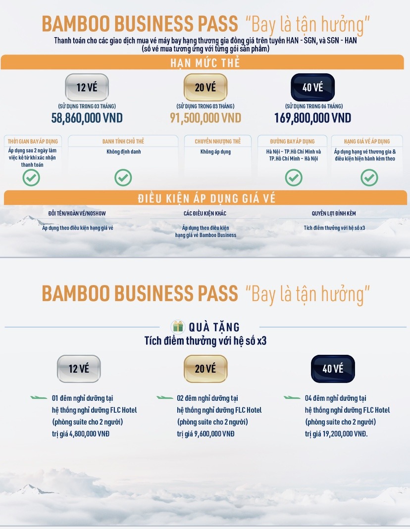 Bay là tận hưởng - Bamboo Business Pass - Bay là tận hưởng
