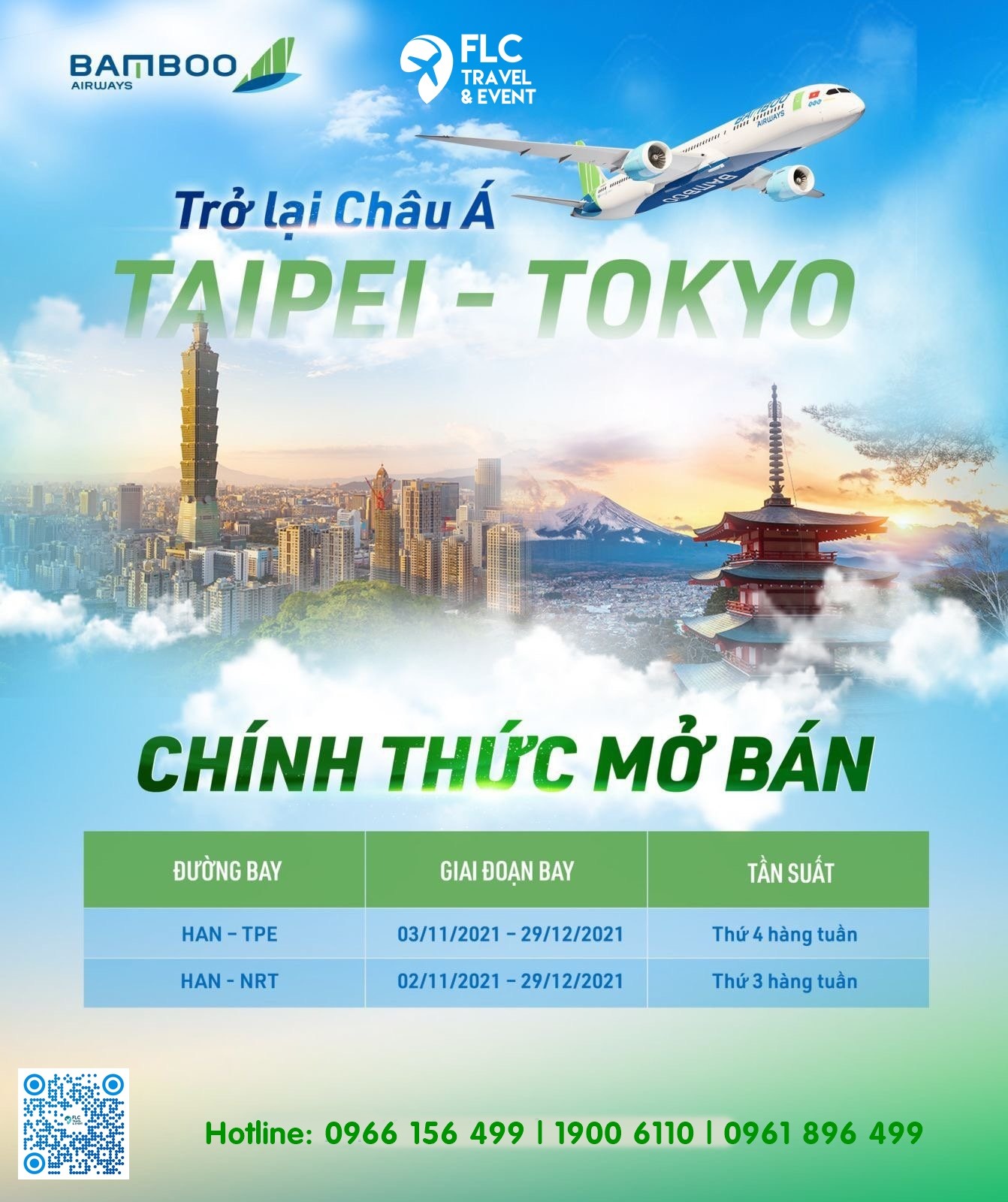 banner chuan - Chính thức mở bán vé bay thẳng Đài Bắc (Taipei), Tokyo