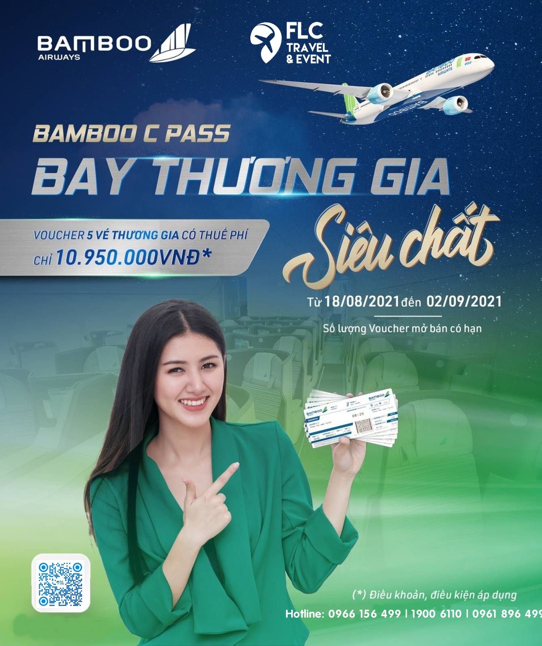 the 1 - Bay siêu chất cùng Bamboo C Pass - Chỉ 2.190K/vé hạng thương gia