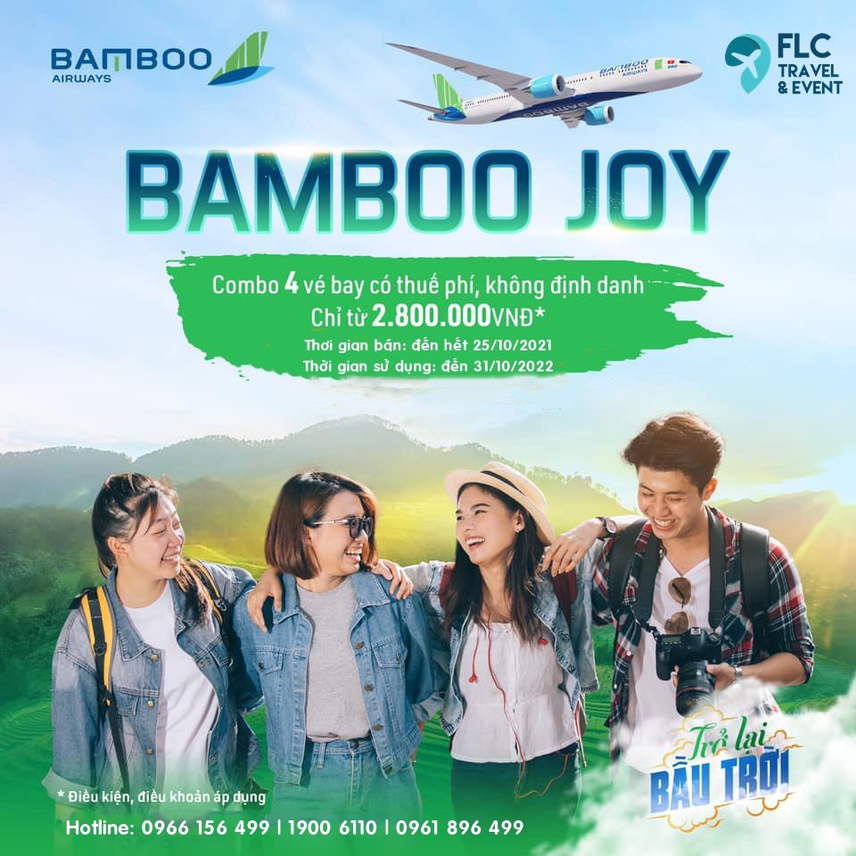 JOY - Voucher 04 vé bay Bamboo Joy/ Bamboo Luxe