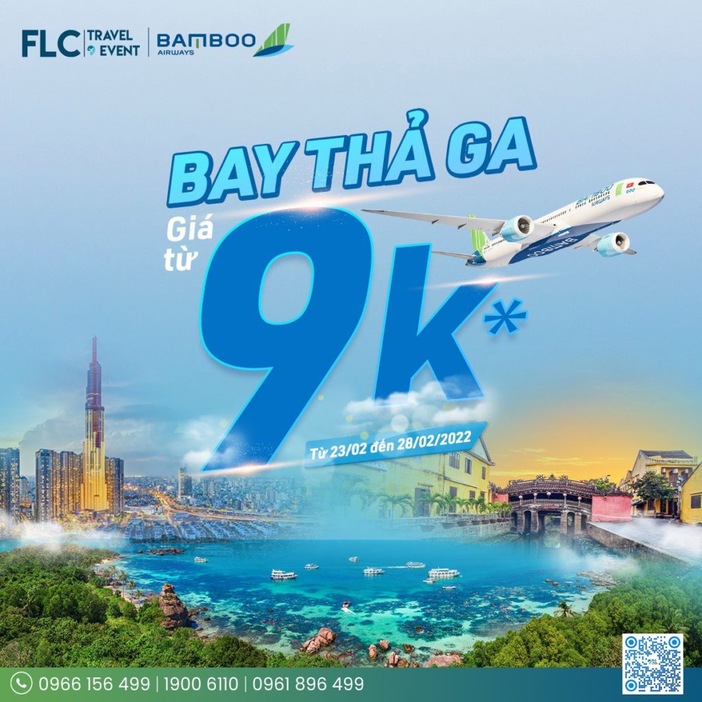 bay 9k flc travel event 1024x1024 - Bay Bamboo Airways chỉ từ 9K* - Ưu đãi FLC Travel & Event