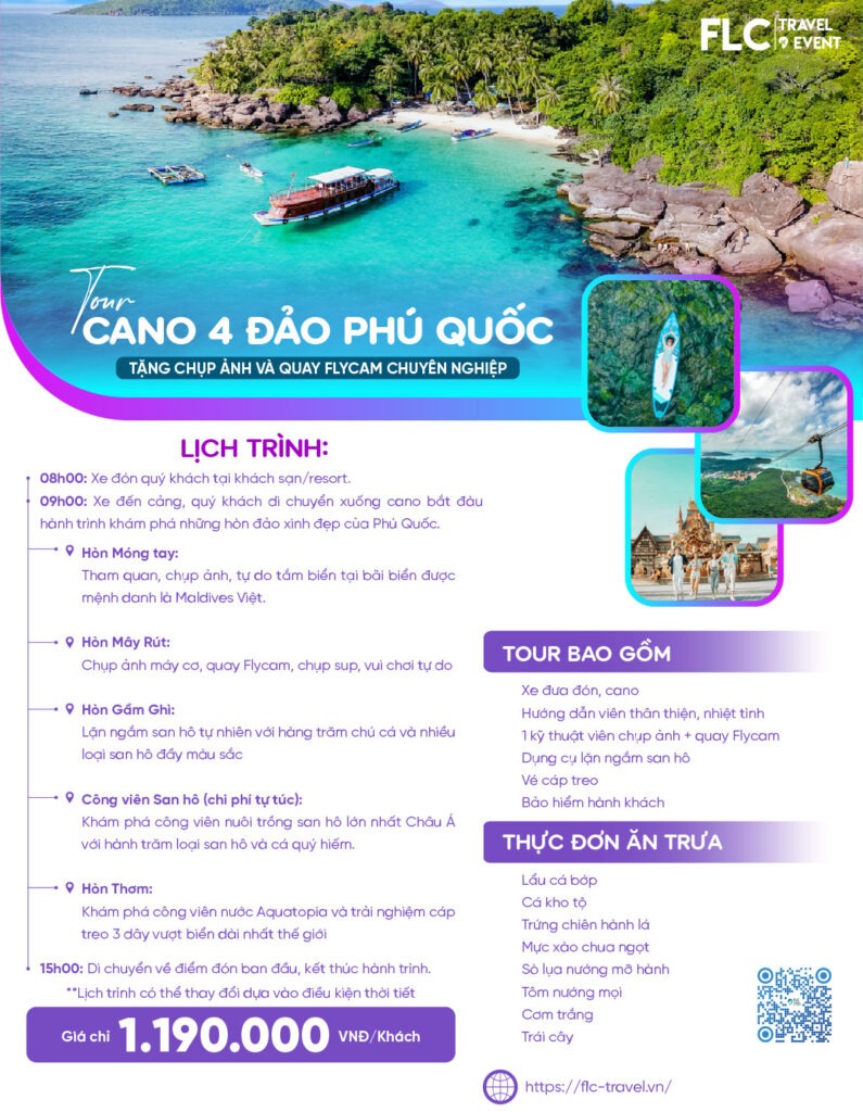 4dao 795x1024 - Phú Quốc - Tour Cano 4 Đảo Và Cáp Treo